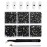 Beadsland 4300pcs Flatback Rhinestones,Black Rhinestone Nail Gems Round Crystal Rhinestones for Crafts,Mixed 6 Sizes with Picking Tweezers and Wax Pencil Kit, SS6-SS20,Jet Black