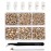 Beadsland 4300pcs Flatback Rhinestones,Gold Rhinestone Nail Gems Round Crystal Rhinestones for Crafts,Mixed 6 Sizes with Picking Tweezers and Wax Pencil Kit, SS6-SS20,Golden Shadow