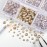 Beadsland 4300pcs Flatback Rhinestones,Gold Rhinestone Nail Gems Round Crystal Rhinestones for Crafts,Mixed 6 Sizes with Picking Tweezers and Wax Pencil Kit, SS6-SS20,Golden Shadow