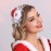 Catery Santa Headband Christmas Snowflake Headband Holiday Hair Accessories for Women