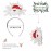 Catery Santa Headband Christmas Snowflake Headband Holiday Hair Accessories for Women