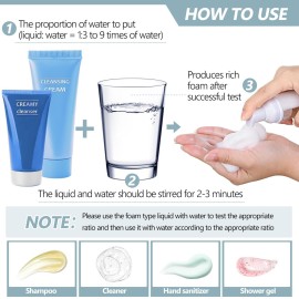 100 Pcs Foam Pump Bottle 1oz/30ml Mini Travel Plastic Empty Pump Lash Shampoo Clear Dispenser Portable Instant Soap Foaming Bottles for Hand Lotion Shampoo