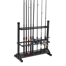 JOYWAVE Fishing Rod Holders,Aluminium Fishing Pole Holders,Portable Fishing Rod Rack,Holds Up to 24 Rods,Fishing Pole Vertical Ground Display Rack