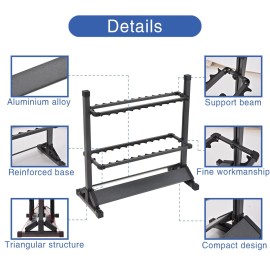 JOYWAVE Fishing Rod Holders,Aluminium Fishing Pole Holders,Portable Fishing Rod Rack,Holds Up to 24 Rods,Fishing Pole Vertical Ground Display Rack