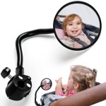 Pramglam Original Stroller Mirror- See Baby\'s Face on Walks. Rear View Mirror for Prams and Strollers. Easy Connection. Universal Stroller Accessory for Safety and Connection.