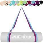 TECEUM Yoga Mat Strap - 30+ Colors - Adjustable Mat Holder Sling Carrier for All Mats [Mat Not Included]