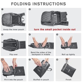 G4Free 10L Hiking Backpack Small Travel Hiking Daypack Lightweight Packable Backpack Casual Foldable Shoulder Bag