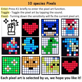 VIGURTIME DIY Music Spectrum Soldering Project Kit, Music Active Pickups with Cool Animation and Pixel Arts for Fun8x8 RGB Display, Great STEAM Project Kit and Gift for Friends and Family