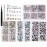 Nail Art Rhinestones K9 Glass Crystal Iridescent AB Clear Flatback Diamonds for Round &Square Gems Stones Constitute in 6 Mixed Sizes Jewels Set for Nail Design DIY Multiple 2920PCS + Pen Tweezers
