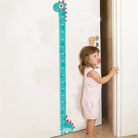 Green Dinosaur Vinyl Self-Adhesive Growth Chart Decal for Kids Room Bedroom Nursery Wall Decor StickerRemovable Baby Height Measure Mural 10cm to 170cm