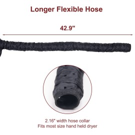 Ingeware Bonnet Hair Dryer Attachment for Women: Extra Large Adjustable Deep Conditioning Cap Drying Heat Cap for Natural Curly Hair, Home Use (Black)