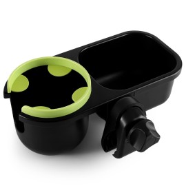 Accmor Stroller Cup Holder with Tray, Universal Cup Holder, Bike Bottle Holder, 361 Rotatable Large Caliber Drinks Holder for Stroller, Bike, Wheelchair, Walker