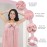 KOIKEY Hair Towel Women Bath Wrap - Adjustable Microfiber Super Absorbent to Quick Drying Hair and Body for Gym, Spa, Sauna and Shower After Body Cover, Pink