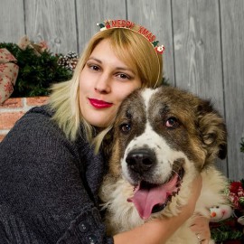 Formery Christmas Letter Headband Gold Santa Claus Hairband Headpiece Reindeer Xmas Party Costume Headwear Hair Accessories for Women and Girls