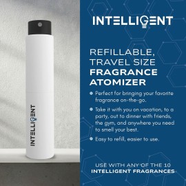 Intelligent 5mL Refillable Travel Size Fragrance Atomizer | Perfume and Cologne Spray Bottle (White)