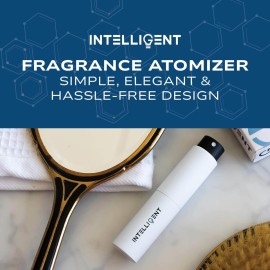 Intelligent 5mL Refillable Travel Size Fragrance Atomizer | Perfume and Cologne Spray Bottle (White)