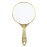 minkissy Hand Held Mirror Hand Mirror Vintage Mirror Handheld Mirror Makeup Mirror Hairdressers Mirror Vanity Mirror Cosmetic Mirror with Handle for Travel Home Salon Golden Retro Handheld Mirror