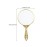 minkissy Hand Held Mirror Hand Mirror Vintage Mirror Handheld Mirror Makeup Mirror Hairdressers Mirror Vanity Mirror Cosmetic Mirror with Handle for Travel Home Salon Golden Retro Handheld Mirror