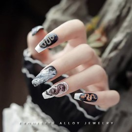 XEAOHESY 50pcs Alloy Snake Nail Charms for Nails Snake Shape Nail Charms Snake Nail Studs for Women Girls Nail Art Decorations0.67 * 0.28inch