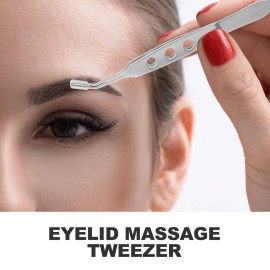 Meibomian Gland Massage eyelash extension tools curved tip eyelash tool eyelid tweezers professional tweezers Eyelid Massage Stainless steel clip physiotherapy