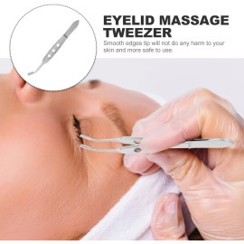 Meibomian Gland Massage eyelash extension tools curved tip eyelash tool eyelid tweezers professional tweezers Eyelid Massage Stainless steel clip physiotherapy