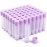 LotFancy Lip Balm Tubes Empty, 60PCS 5.5ml (3/16 Oz), Clear Lip Balm Container Tubes with Purple Caps, BPA Free & Leak Free, Refillable