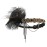 STIOEDYUAN 1920s Feather Headband Flapper Headpiece Crystal Beaded Gatsby Rhinestone Hair Chain Accessories For Women Tassel Headdress (Black+Gold)