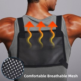 Tactical Chest Pack Running Bag: Outdoor Sports Lightweight Adjustable Vest - Hiking Workout Ski Jogging EDC Utility Bag with Phone Holder for Men Women Black