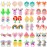 DEVIENG Clip On Earrings for Girls, No Pierced Design Hypoallergenic Kids Clips Earrings Sets Suitable for Ages 4-12 Little Girls Cute Small Stud Earring Jewelry Gifts(Clip On Earrings-24 Pairs)