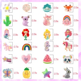 DEVIENG Clip On Earrings for Girls, No Pierced Design Hypoallergenic Kids Clips Earrings Sets Suitable for Ages 4-12 Little Girls Cute Small Stud Earring Jewelry Gifts(Clip On Earrings-24 Pairs)