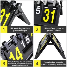 TOPOKO Scoreboard, Score Keeper, Score Flipper, Sport Scoreboard for Indoor & Outdoor Sports, Portable Scoreboard Flips up to 31