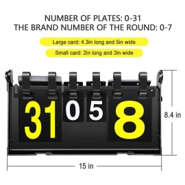 TOPOKO Scoreboard, Score Keeper, Score Flipper, Sport Scoreboard for Indoor & Outdoor Sports, Portable Scoreboard Flips up to 31