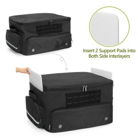 GOBUROS Golf Trunk Organizer Storage with Separate Compartment for 2 Pair Shoes Up to US Mens 16, Golf Car Locker Organizer for Balls, Tees, Clothes, Gloves, Accessories