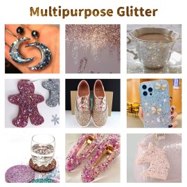 CIYOWTA Holographic Glitter Mix, Set of 20 Colors 10g, Chunky and Fine Glitter Flakes, Iridescent Sequins for Crafts Tumblers, Face and Body CIYOWTA Holographic Glitter Mix, Set of 20 Colors 10g, Chunky and Fine Glitter Flakes, Iridescent Sequins for Crafts Tumblers, Face and Body