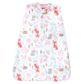 Hudson Baby Unisex Baby Mink with Sherpa Inner Sleeping Bag, Sack, Blanket, Girl Woodland, 18-24 Months