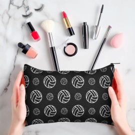 Eccliy 20 Pcs Volleyball Makeup Bags Bulk Sport Team Gifts Volleyball Cosmetic Bag Accessories for Women Toiletry Zipper Pouch Travel Canvas Gifts Stuff for Party Team Players Lover
