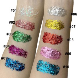 Mysense Royal Blue Body Glitter Gel, Singer Concerts Face Hair Glitter Makeup, Music Festival Rave Accessories, Chunky Glitter Mermaid Sequins, Sparkling Face Paint for Women Girls, 30g