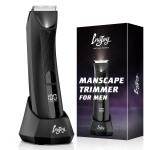 INVJOY Manscape Body & Pubic Hair Trimmer for Men w/Light - No Nick, No Cut, Balls Trimmer - No Razor Burn Groin, Body Groomer Shaver, IPX7 Waterproof Electric Razor w/Recharge Dock, Gift for Men Dad