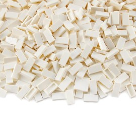 White 12 Tile 700 Parts and Pieces Flat MOC Bricks, Bulk Building Blocks for Smooth Surface Wall Floor, Toy Accessories Compatible with Major Brands