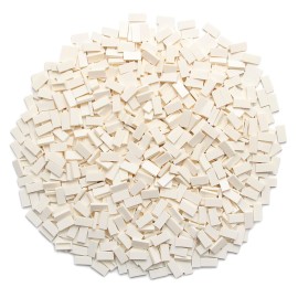 White 12 Tile 700 Parts and Pieces Flat MOC Bricks, Bulk Building Blocks for Smooth Surface Wall Floor, Toy Accessories Compatible with Major Brands