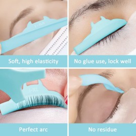 Lash Lift Rods, PERMANIA Mega L Curl Lash Shield for Eyelash Perm, 10 PCS Silicone Super Soft Natural Stickiness Lash Lift Pad Makeup Beauty Tool with Lower Eyelash CurlerBlue