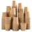 SIUQ 400 Pack 3 oz Kraft Paper Cups, Disposable Bathroom Cups, Mini Mouthwash Cups, Hot/Cold Beverage Drinking Cup for Gargle Espresso Juice Medicine (Brown)