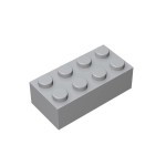 TTEHGB TOY Classic Building Bricks 2 x 4 100 Piece, Compatible with Parts 3001, Creative Play Set - 100% Compatible with and All Major Brick Brands(Colour: Light Grey)