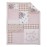 NoJo Farmhouse Chic Pink Gingham, and Velvet \'Bundle of Sweetness\' 4 Piece Nursery Crib Bedding Set - Comforter, 100% Cotton Fitted Crib Sheet, Crib Skirt, and Storage