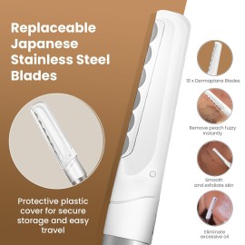 COSYLIFE Dermaplaning Tool for Face, 20 Blade Refills, Dermaplane Razor for Face, Hair Remover Blade for Eyebrows and Peach Fuzz, Facial Shaver for Women That Helps Exfoliate and Smooth The Skin COSYLIFE Dermaplaning Tool for Face, 20 Blade Refills, Dermaplane Razor for Face, Hair Remover Blade for Eyebrows and Peach Fuzz, Facial Shaver for Women That Helps Exfoliate and Smooth The Skin