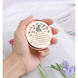 WSNANG Mermaid Makeup Mirror Princess Fans Gift You are Braver Stronger Smarter Than You Think Travel Compact Pocket Makeup Mirror (Always Mmaid Mirror-RG) WSNANG Mermaid Makeup Mirror Princess Fans Gift You are Braver Stronger Smarter Than You Think Travel Compact Pocket Makeup Mirror (Always Mmaid Mirror-RG)