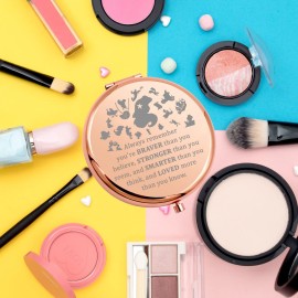 WSNANG Mermaid Makeup Mirror Princess Fans Gift You are Braver Stronger Smarter Than You Think Travel Compact Pocket Makeup Mirror (Always Mmaid Mirror-RG) WSNANG Mermaid Makeup Mirror Princess Fans Gift You are Braver Stronger Smarter Than You Think Travel Compact Pocket Makeup Mirror (Always Mmaid Mirror-RG)