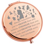 WSNANG Beauty Princess Fans Gifts You are Braver Stronger Smarter Than You Think Travel Compact Pocket Princess Makeup Mirror Fairytale Gift (AlwaysBB Mirror)