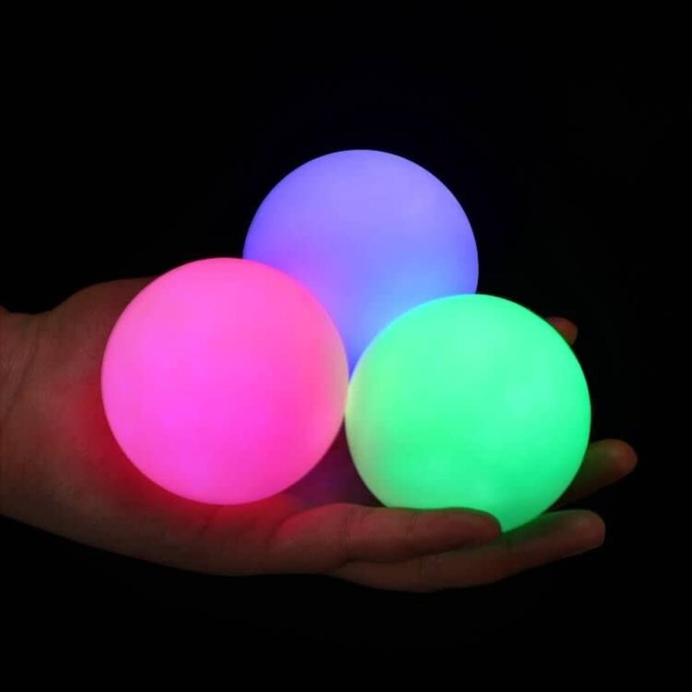 POITOI Light Up Juggling Balls Glow in The Dark USB Rechargeable Glowing Juggling Ball Set of 3