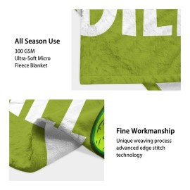 Pickle Throw Blanket for Girls Boys - 40x50 Inches Crib Size - Soft Fluffy Cozy Blankets Gift - Green Funny Blanket Throws for Travel, Office